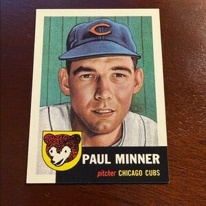 Topps Baseball Card with Red and Black Text